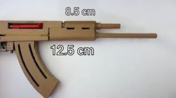 diy 全纸制可发射 ak-47 机关枪