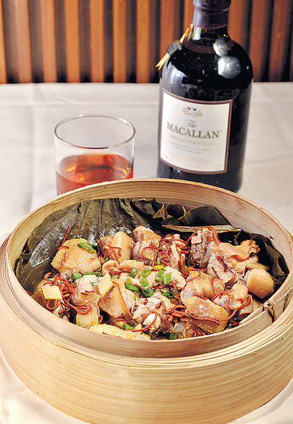 粗菜精做顺德菜#荷叶虫草花蒸鸡