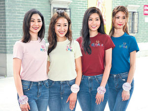 (左起)2号庄嘉慧,7号丁子田,10号李芷晴及17号陈晓华,积极备战本月26